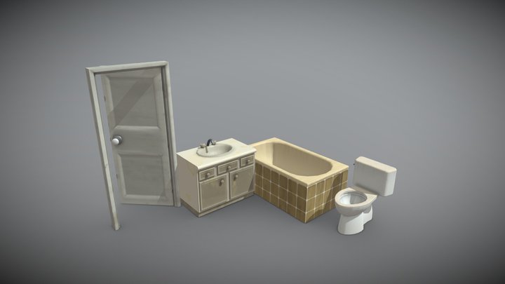 Bathroom Assets 3D Model