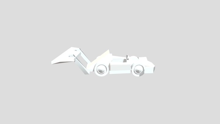 low poly F1 car 3D Model
