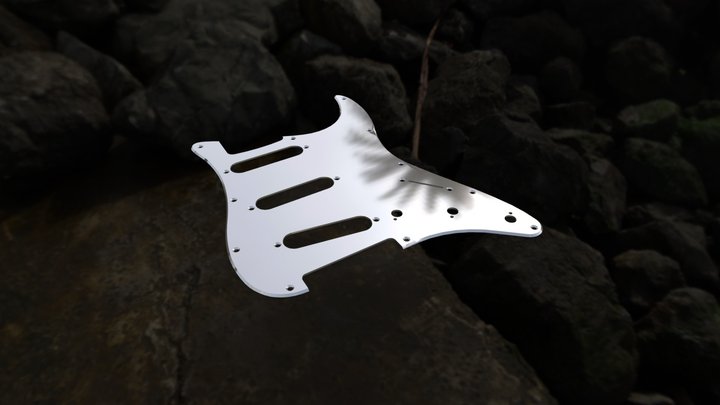 Standard Fender Strat Pickguard 3D Model