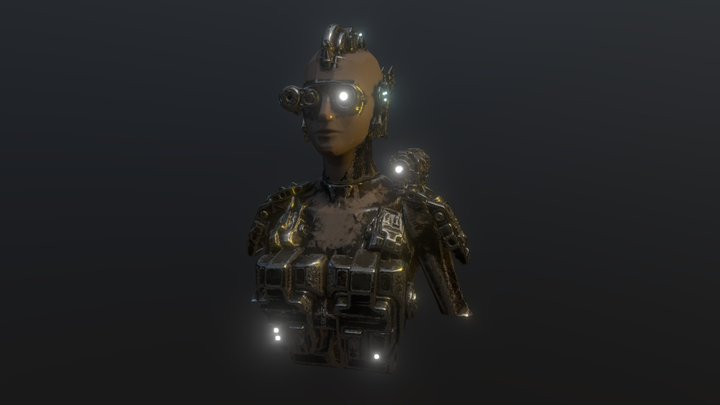 Female Cyborg #OculusKitbashChallenge 3D Model