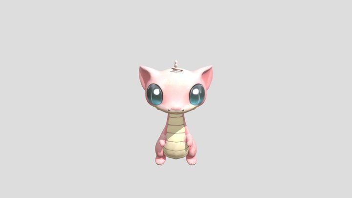 Cute Fakemon snake, fantasy, creature