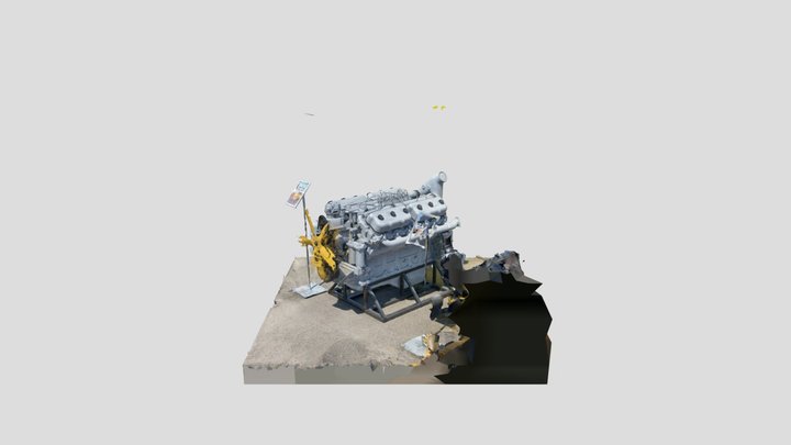 Engine JAMZ-240 3D Model