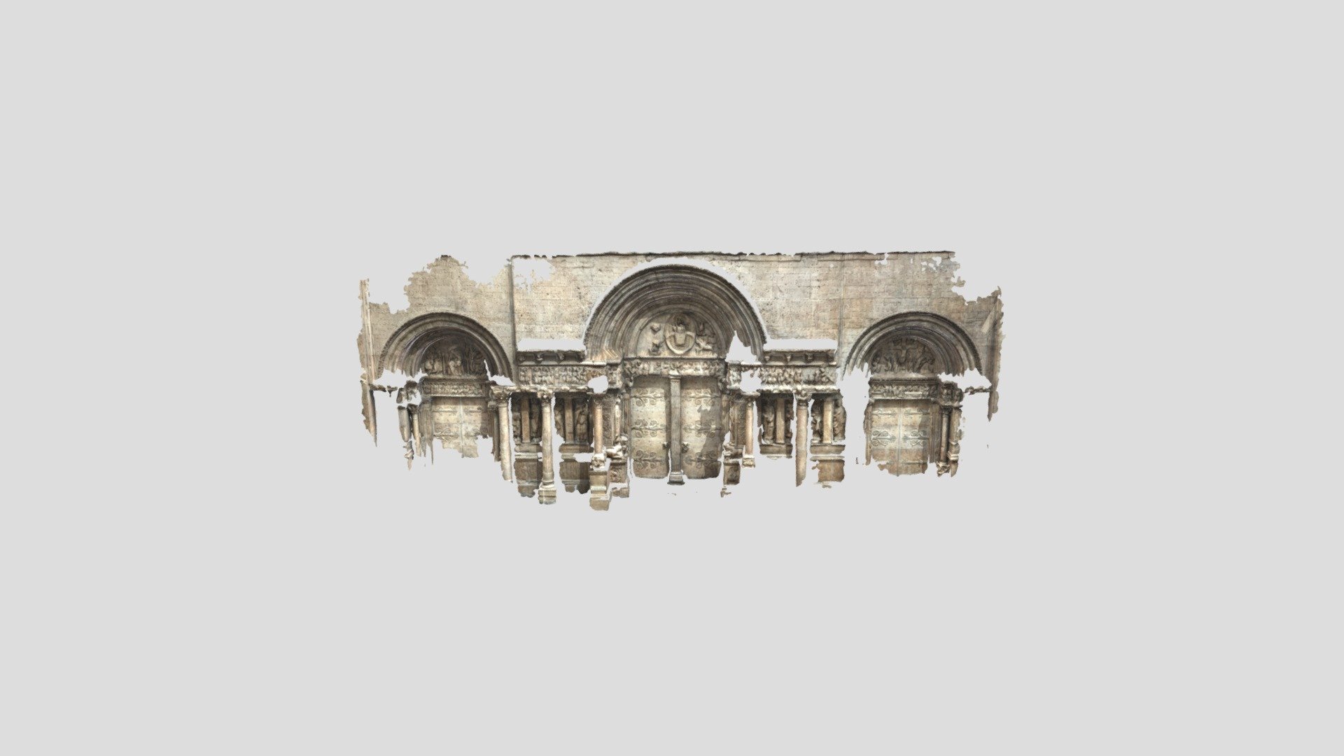 Facade of Abbey Church of Saint Gilles