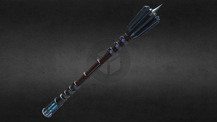 Arcane Quarterstaff 3D Model