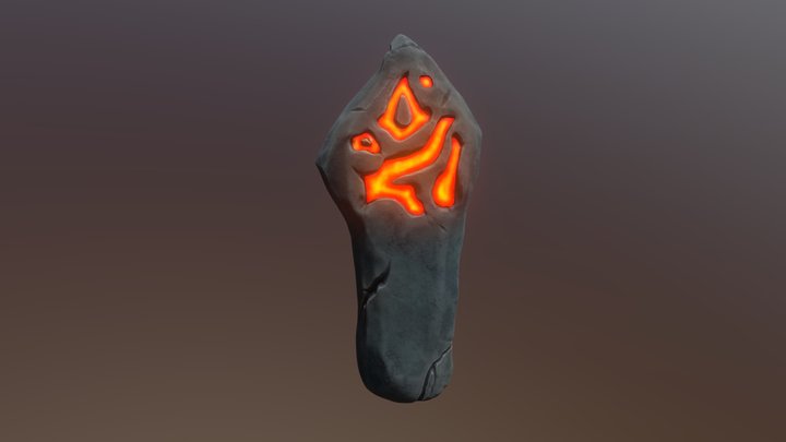 Magma Runestone 3D Model