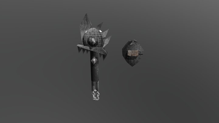 Axe And Shield 3D Model
