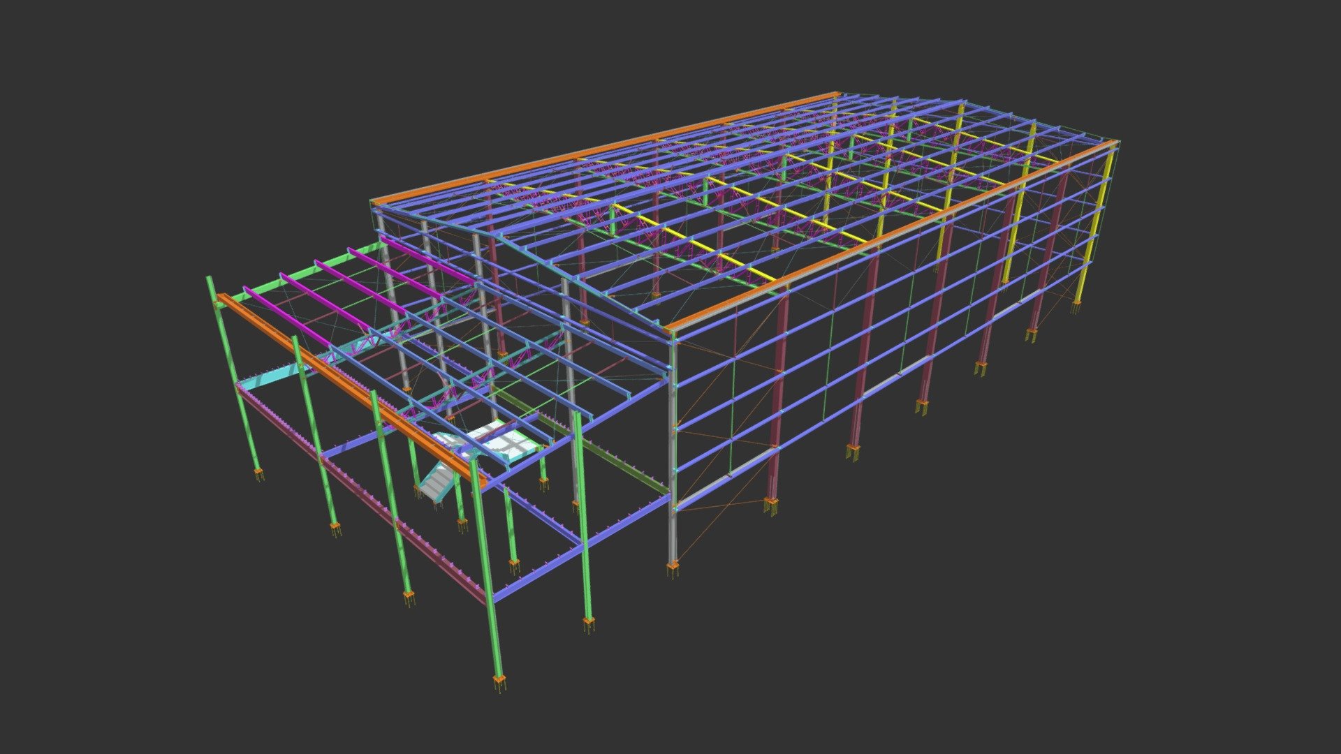 Galpão com Mezanino - 3D model by Breno Oliveira Engenharia ...