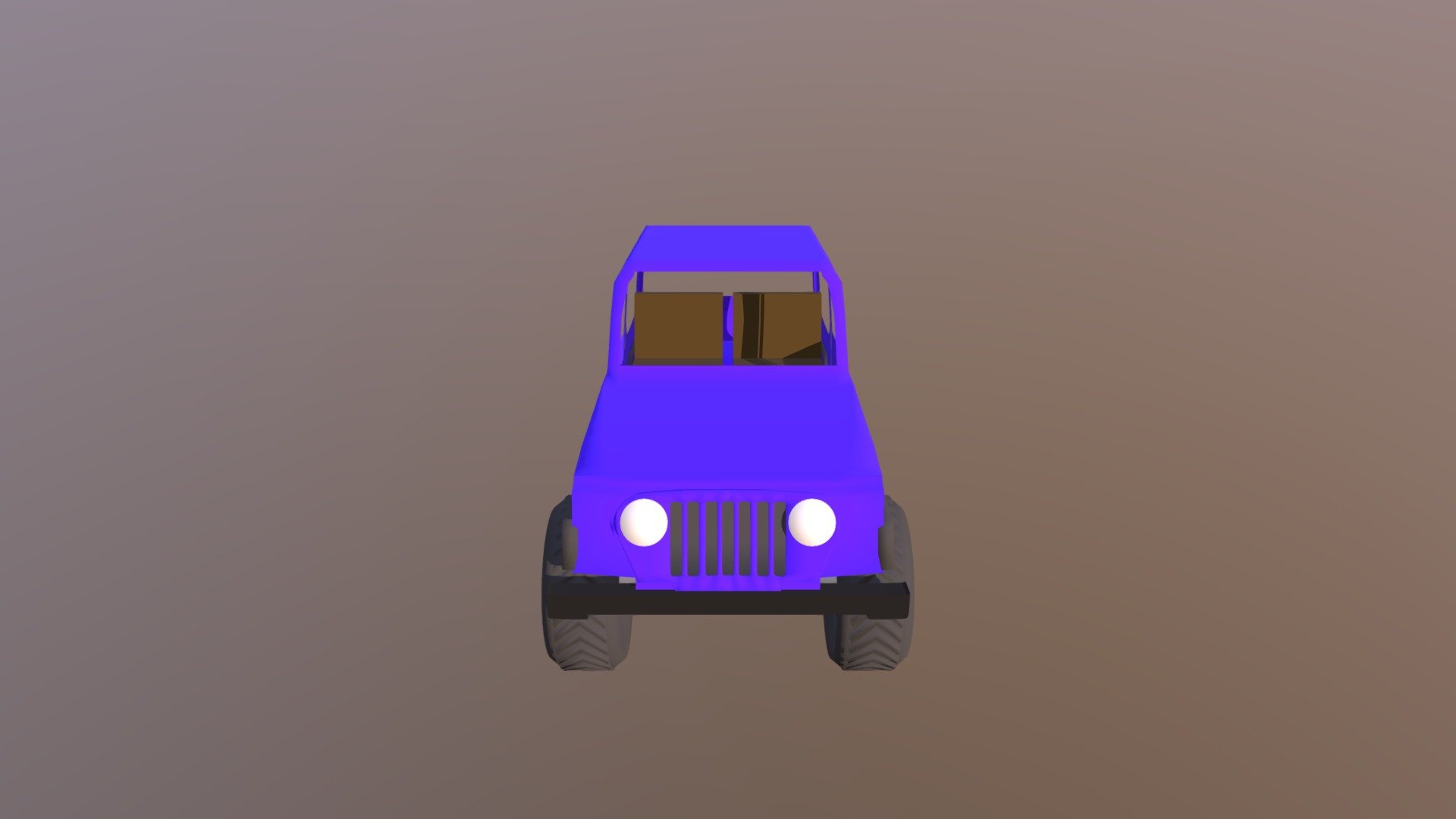 Low Poly Jungle Car 3D