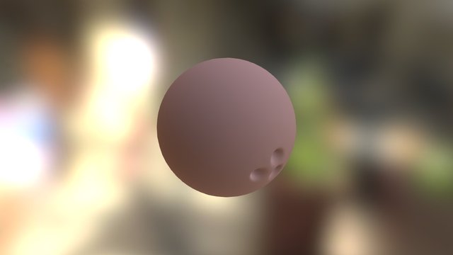 Red Bowling Ball 3D Model