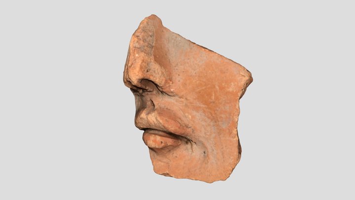 Roman Head Pot Fragment from York 3D Model