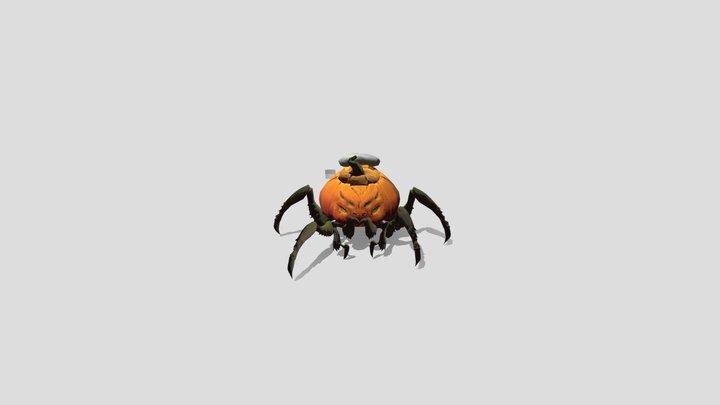 Pumpkin Spider Animations 3D Model