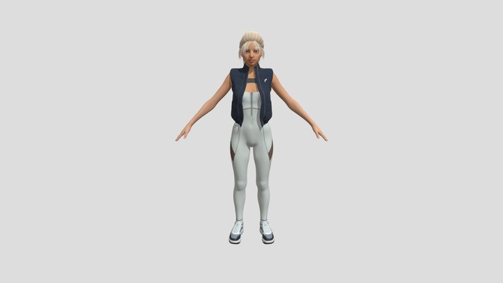 Emma Female Character 3D Model