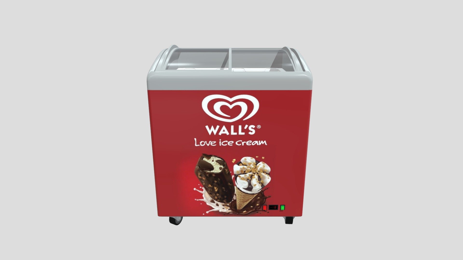 Ice Cream in Containers 3D model