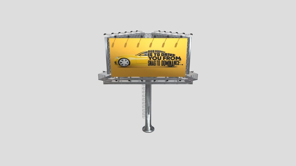 Street Three Sided Billboard
