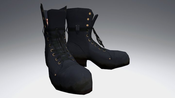 Combat Boots 3D Model