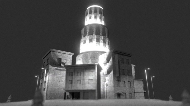 IMPACT — City Center — Low poly map (baked) 3D Model