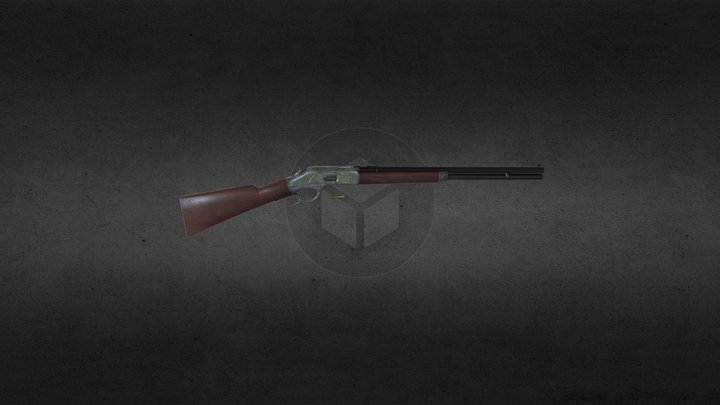 Lever Action Rifle 3D Model
