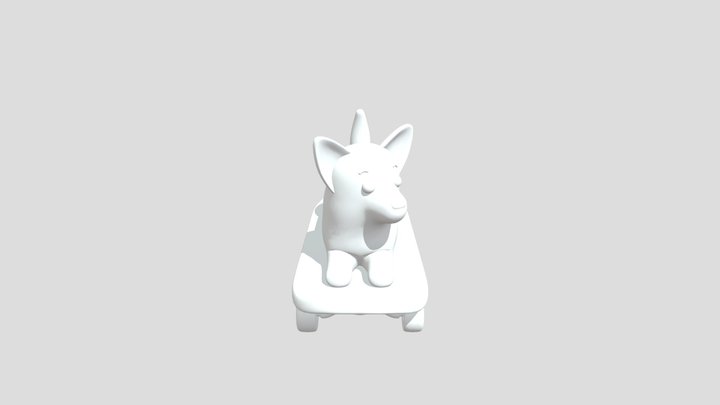 Corgi (en patineta) 3D Model