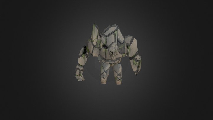 Golem Guardian del Bosque 3D Model