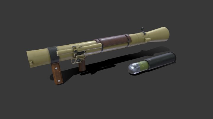 Carl Gustaf M2 Recoilless Rifle 3D Model