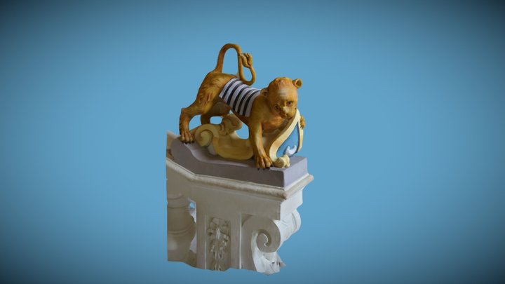 Lion Statue in Malta 3D Model