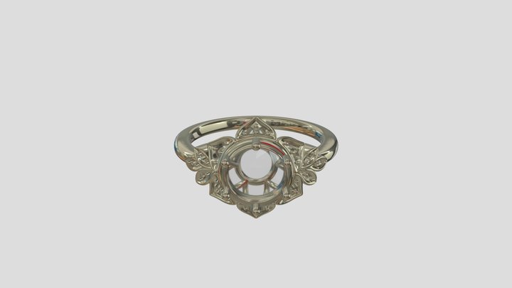 ADRG014 goldring wedding engagement luxury – Free 3D Model STL