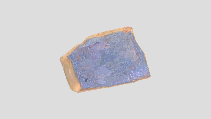 Blue glazed ceramic stoneware sherd #1 3D Model