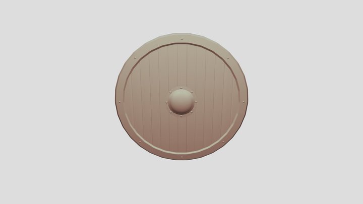 Shield Prop Untextured 3D Model