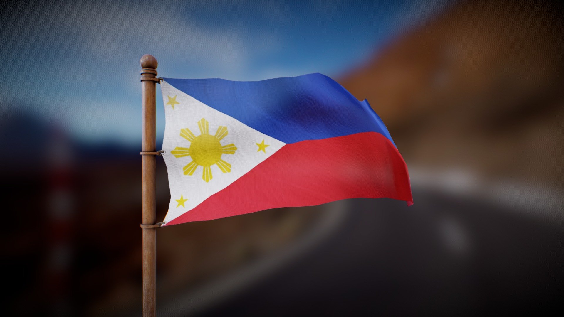 philippine flag 3d moving