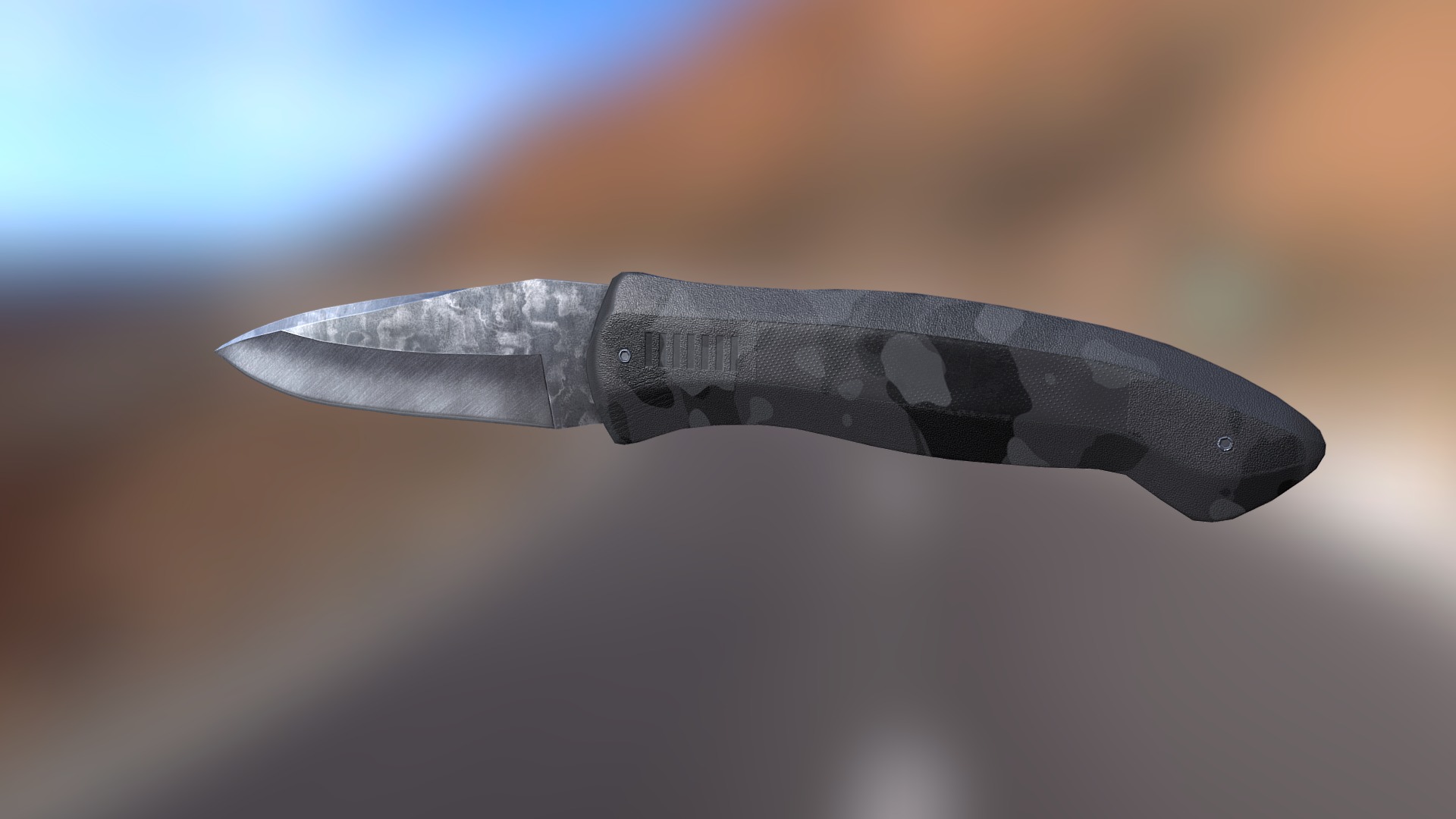 3D model Tactical Knife - This is a 3D model of the Tactical Knife. The 3D model is about a close-up of a knife.