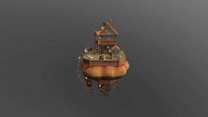 Floating Island Expanse V7 3D Model