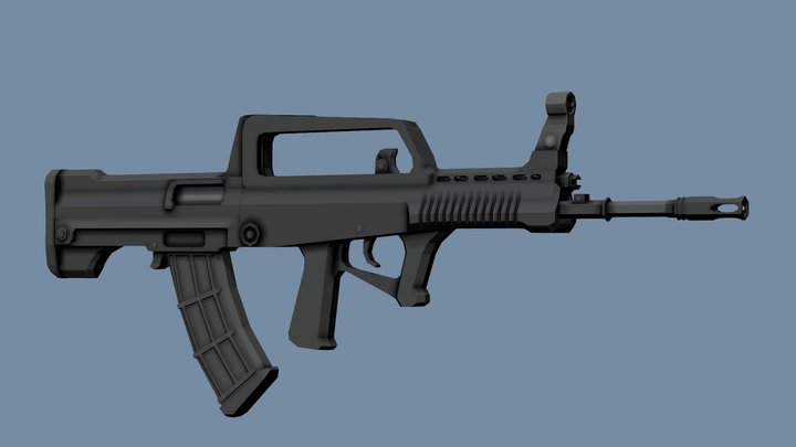 Low-Poly QBZ-95 – Kostenloses 3D-Modell STL
