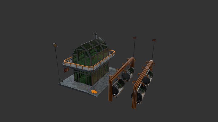 Hydroponics Plant 3D Model