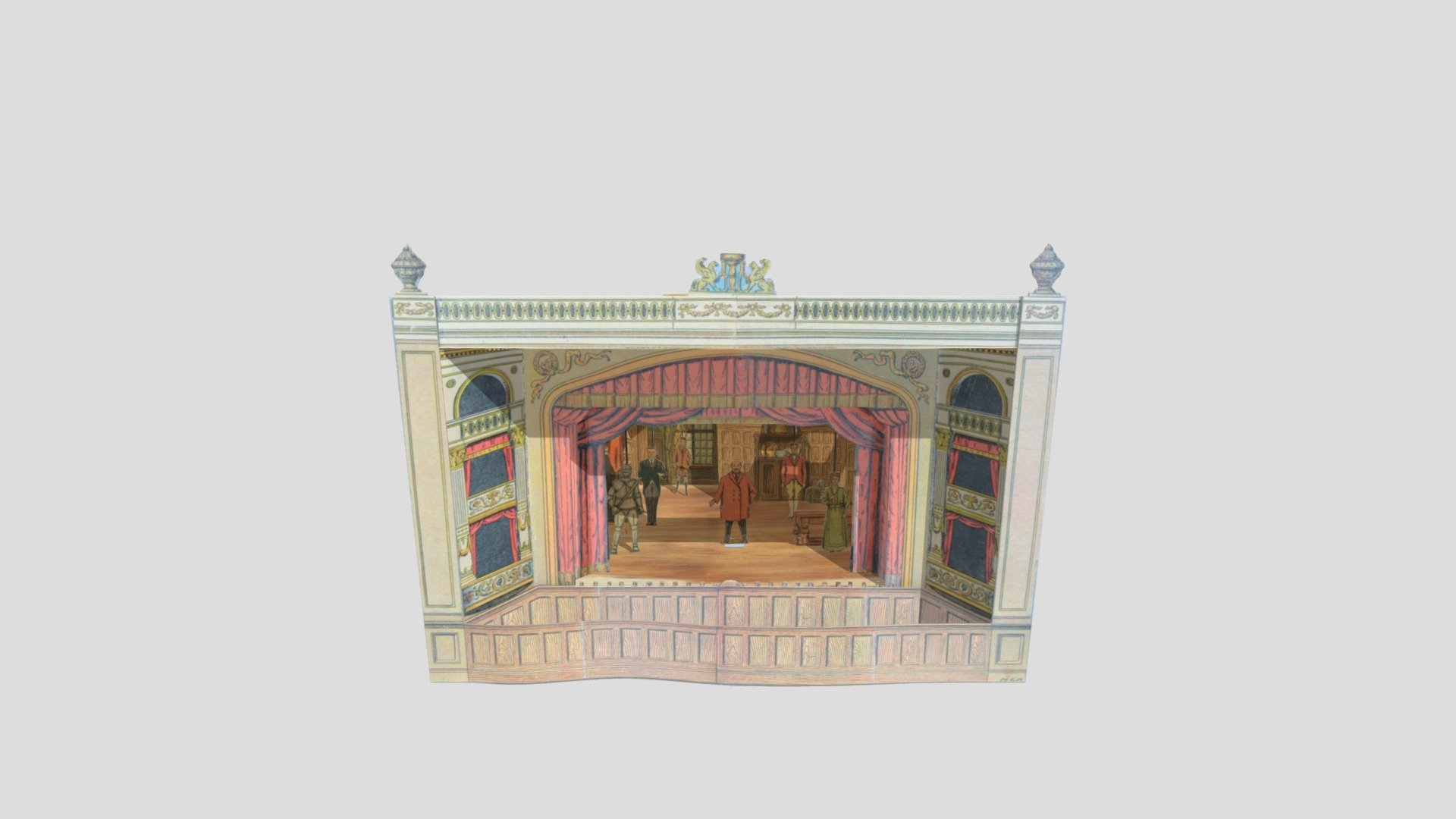 Toy theatre, Illustreret Familie-Journal, 1925 - Download Free 3D model ...