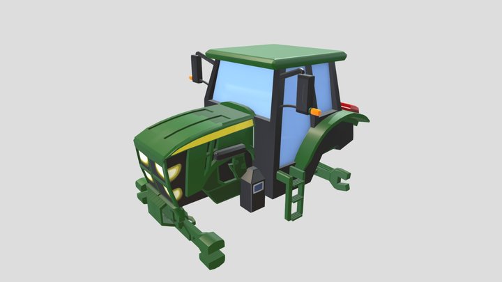 Tractor with Axle 3D Model