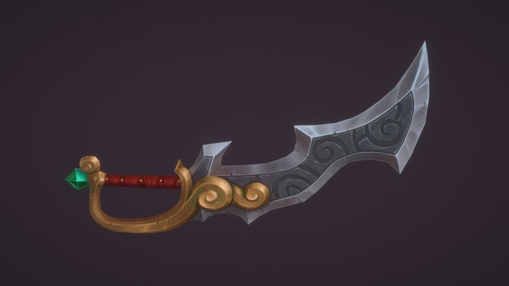 Mists of Pandaria Sword - Fan Art 3D Model