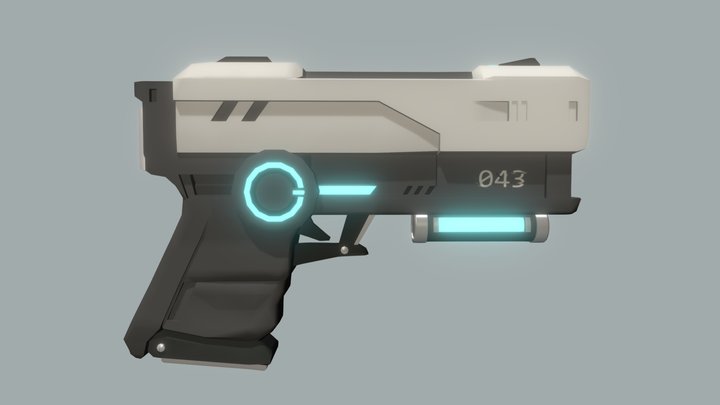 Sci-Fi Pistol 3D Model