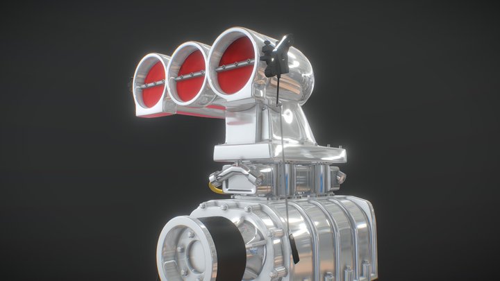 Supercharger Scoop Big And Ugly 3D Model