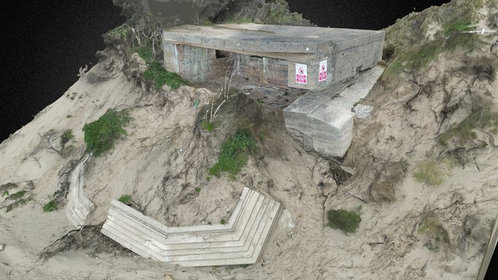 Llwyfan Gynnau | Gun Emplacement, Cefn Sidan 3D Model