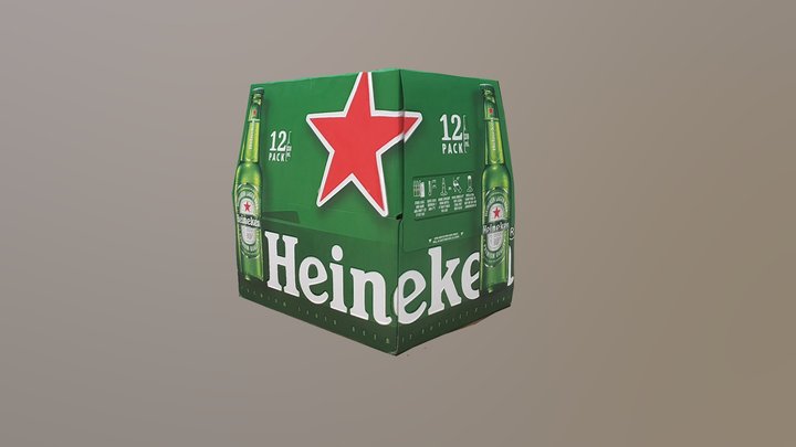 Heineken Box of Beer 12 Pack 3D Model