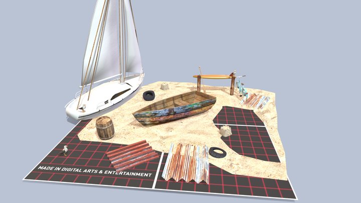 DAE 5 Finished props - By The Ocean 3D Model