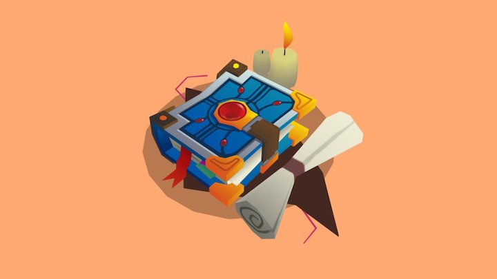 Low-Poly Book 3D Model