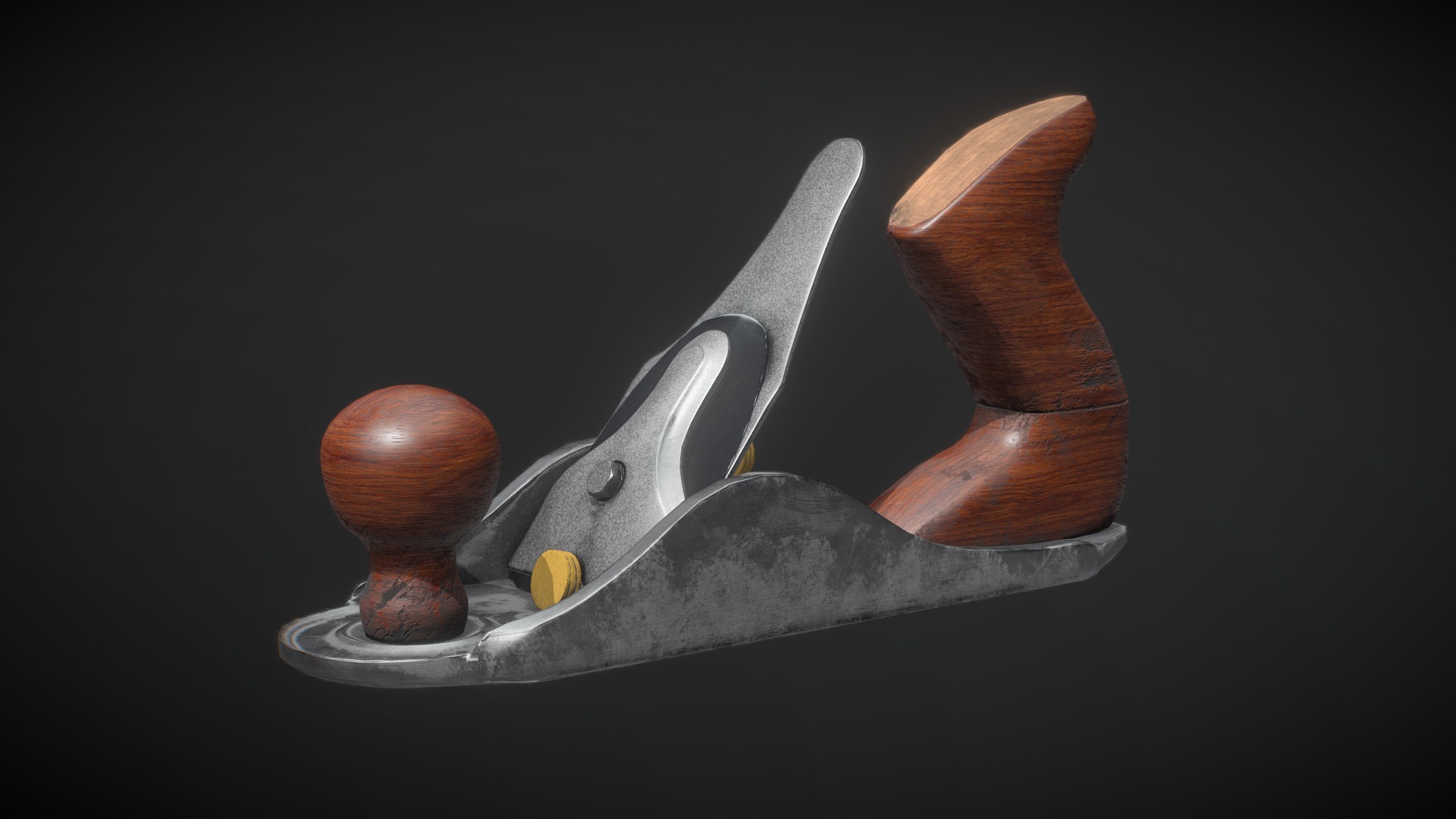 3D model Antique Wood Scraper Tool - This is a 3D model of the Antique Wood Scraper Tool. The 3D model is about a knife with a handle.