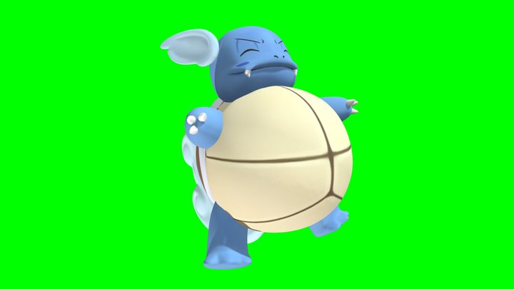 Permanently P-Ballooned Wartortle 3D Model