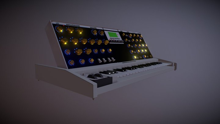 Mini Moog 3D Ninja Edition 01 3D Model