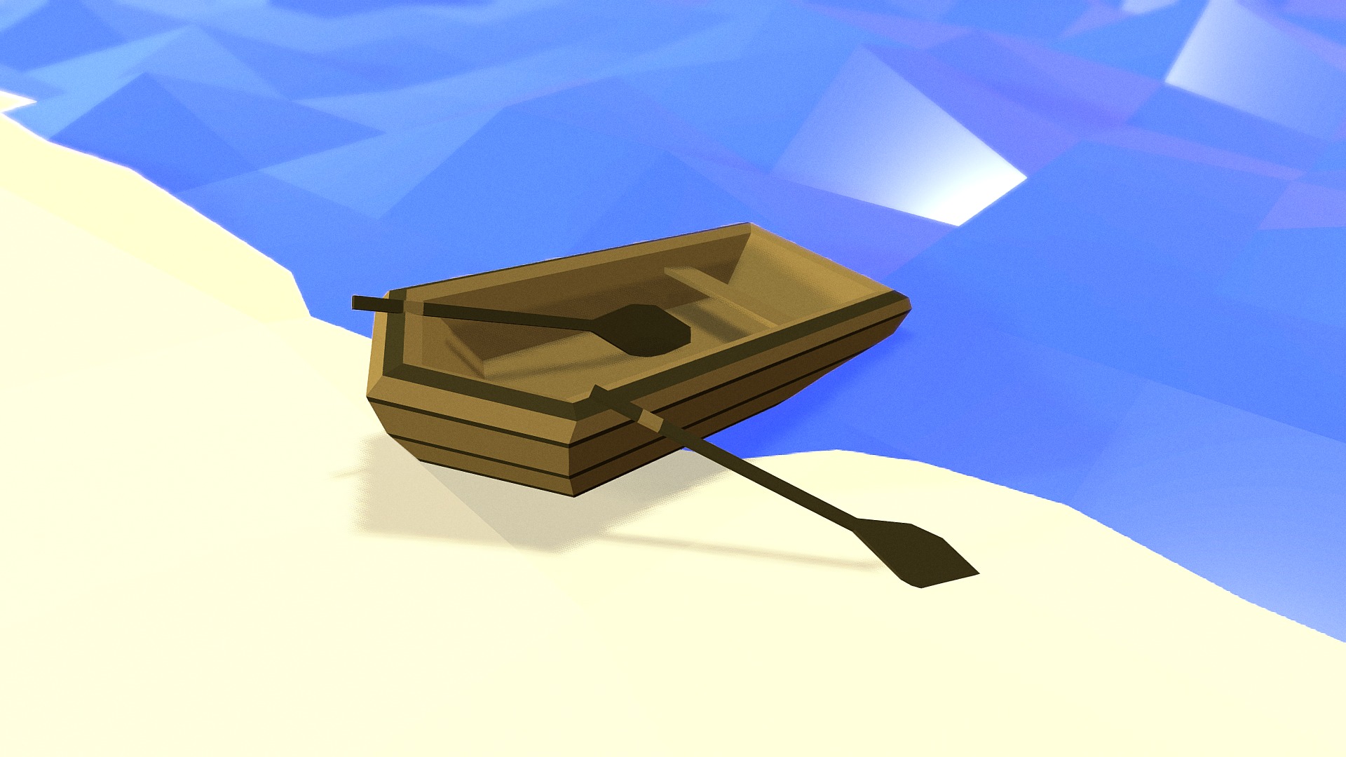 3D model Little Row Boat - This is a 3D model of the Little Row Boat. The 3D model is about a yellow and black shoe.