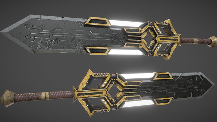 Sci-Fi Buster Sword 3D Model