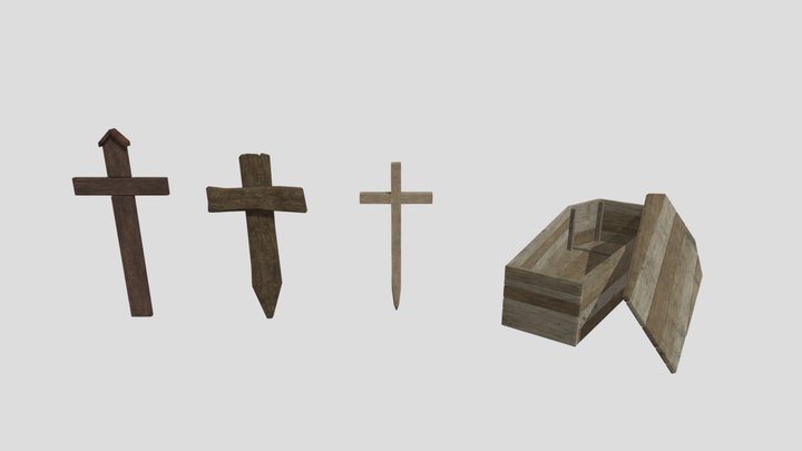 Graveyard props 3D Model