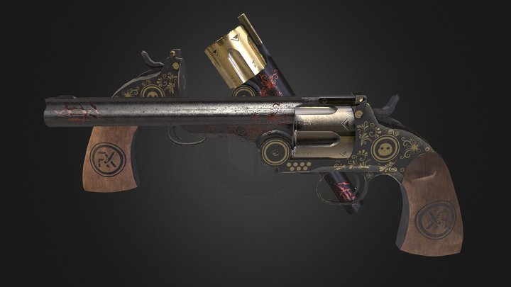 Schofield Revolver / Smith & Wesson Model 3 3D Model