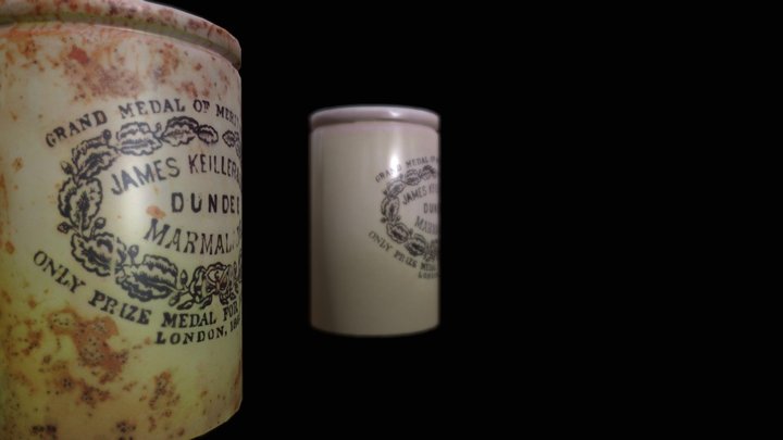 1800's Victorian Marmalade Jars 3D Model